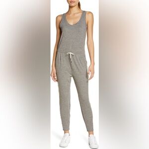 Vuori Lux Harem Jumpsuit in Heather Grey